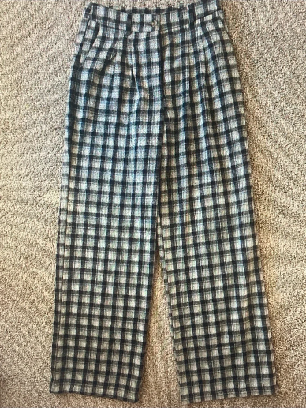 HYFVE Black & Gray Plaid High-Rise Trousers